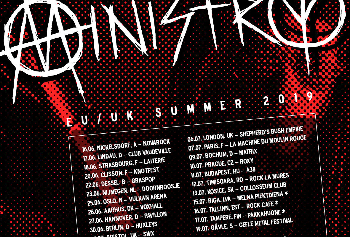 Ministry- announce EU/UK Summer Tour 2019