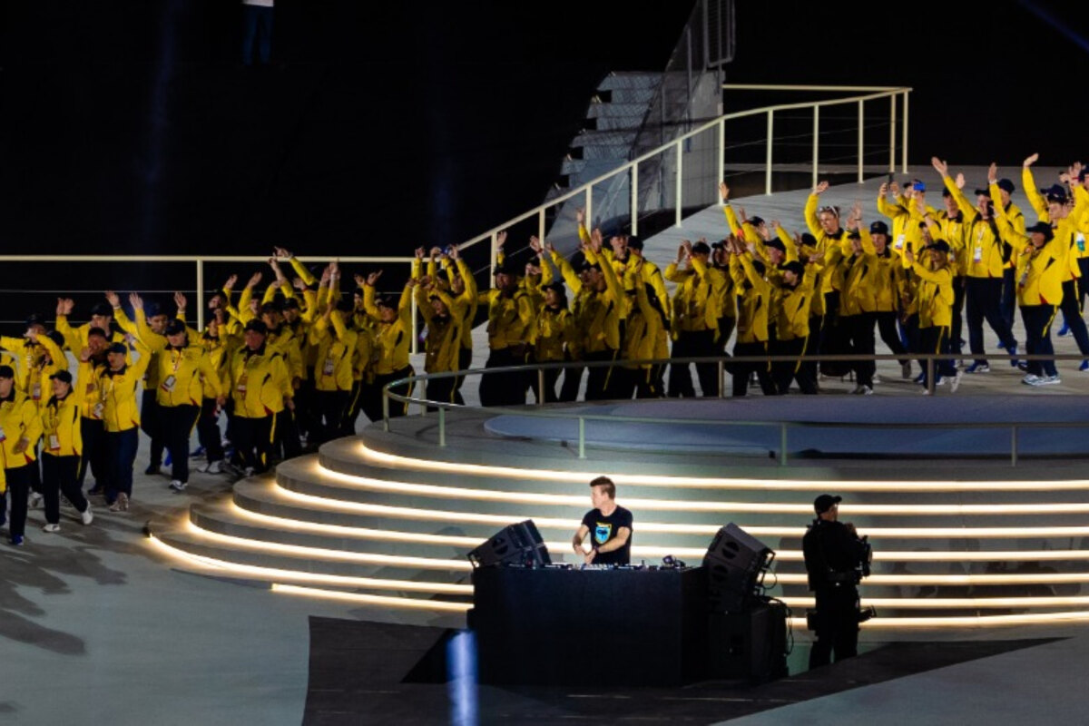 Paul Oakenfold performs at the opening ceremony of the Special Olympics World Games Abu Dhabi  