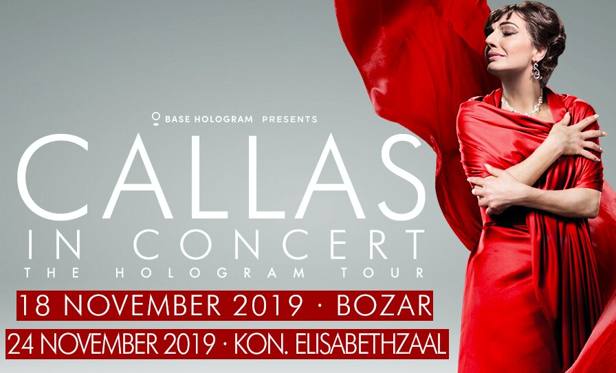 Callas in concert Hologram Tour in november 2019 in België