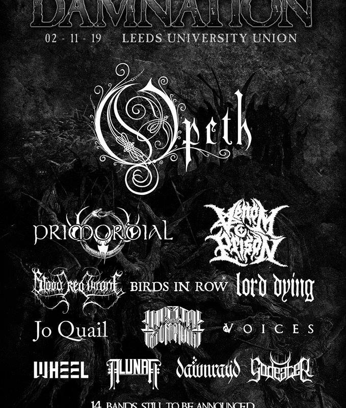 New names added to Damnation 2019 including Primordial and Venom Prison