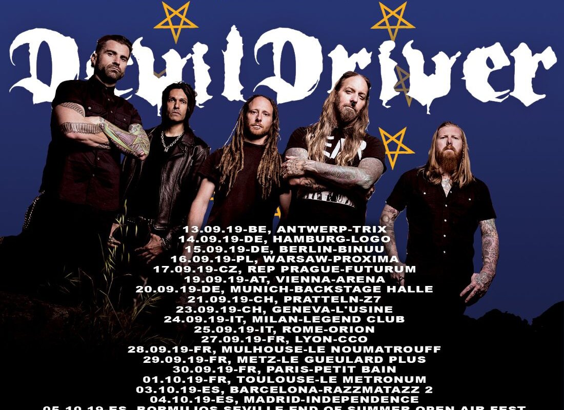 Devildriver Announce European Headlining TourStarting This September 2019!