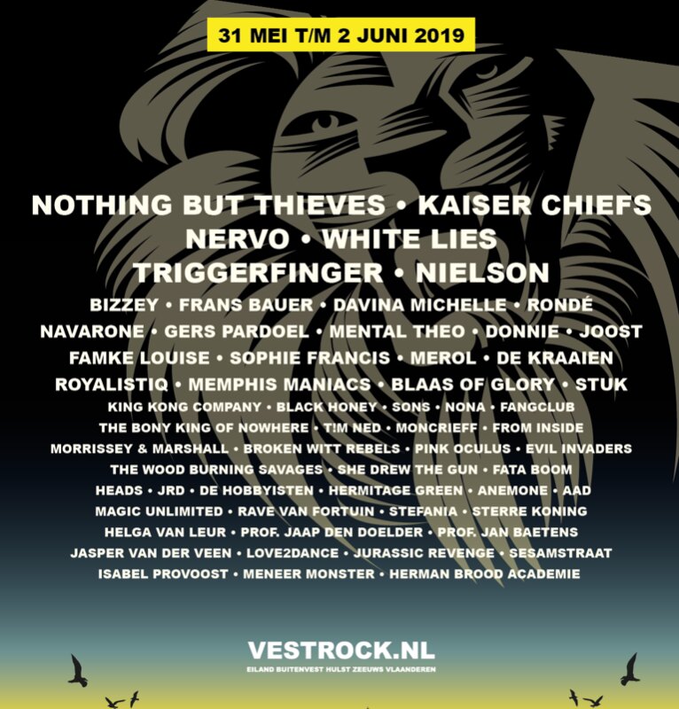 Vestrock 2019 programma compleet met 27 laatste namen, o.a. NERVO en Nielson