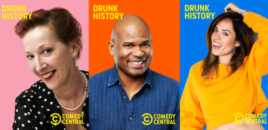 Met Loes Luca, Roué Verveer, Nienke Plas, JayJay Boske, Dio en Stefano Keizers is team Drunk History compleet!
