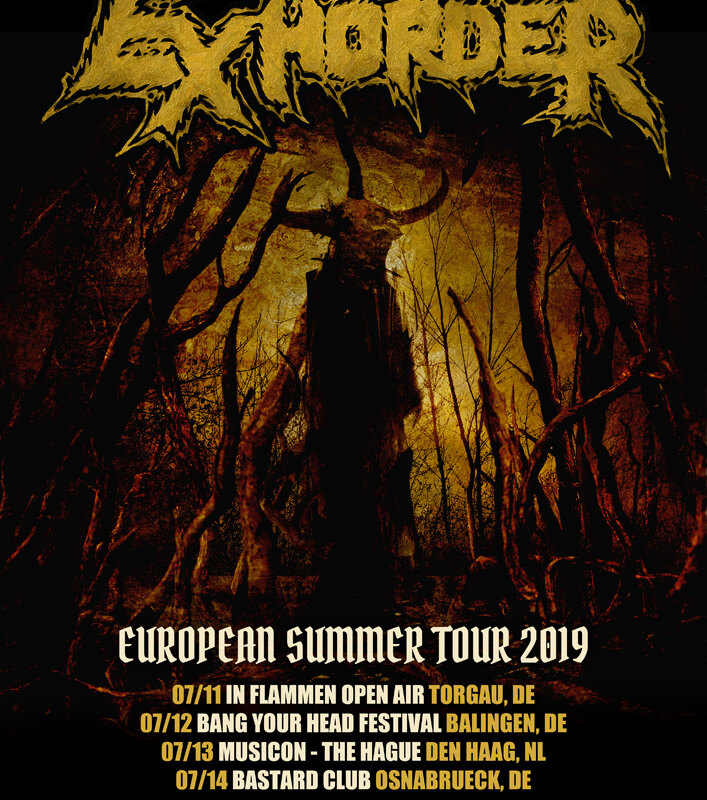 Exhorder announce European tour dates for July 2019!