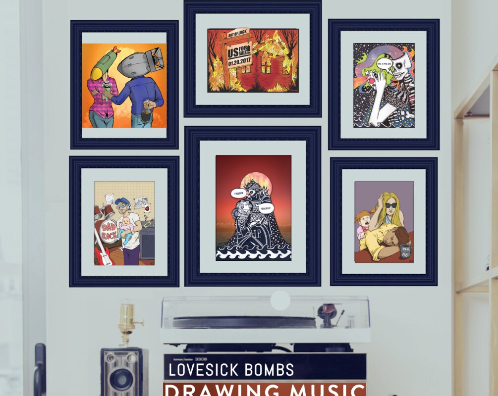 Drawing music  Lovesick Bombs: Unique Art & Music Series Brings Musicians Together To Craft A Song Which Visual Artists