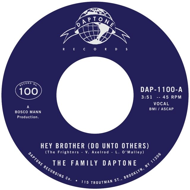 Daptone Records  shares “Hey Brother (Do Unto Others)” - The A-Side To Recently Announced 100th 45"