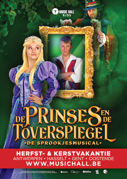 Affichebeeld gloednieuwe sprookjesmusical 'De Prinses en de Toverspiegel' bekend