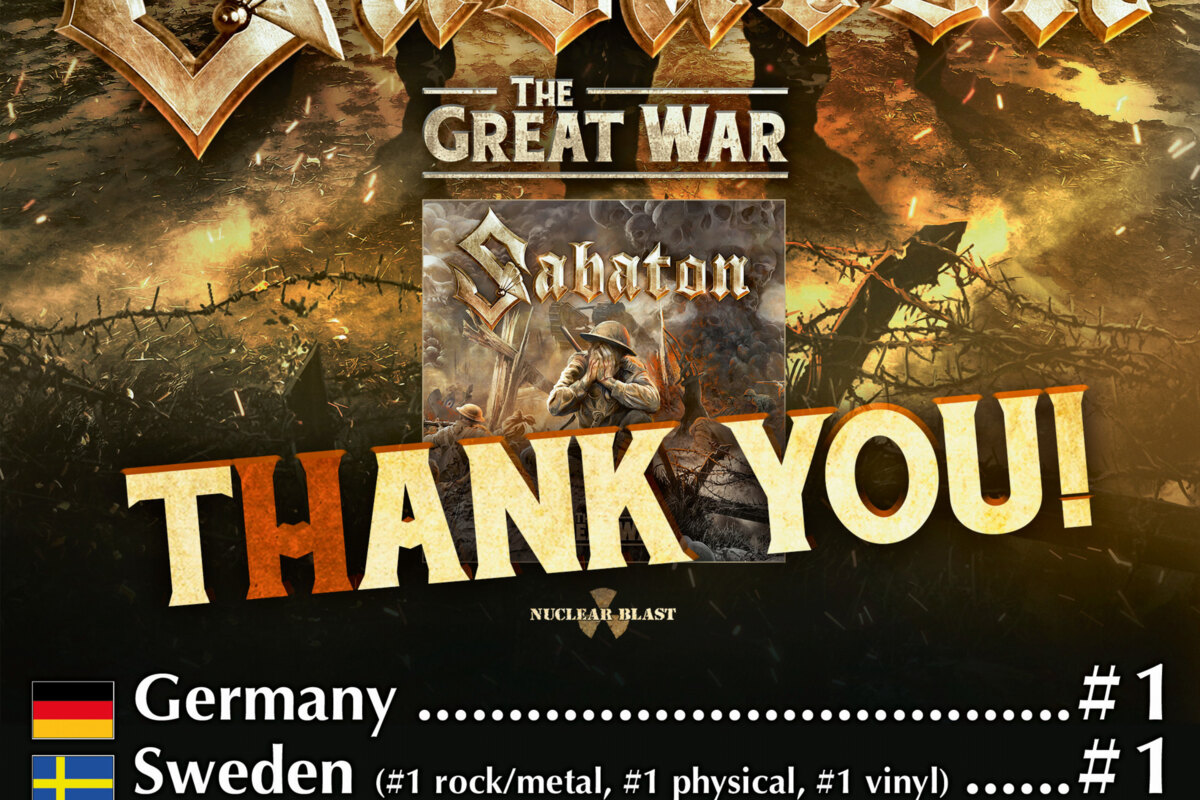Sabaton enter charts worldwide