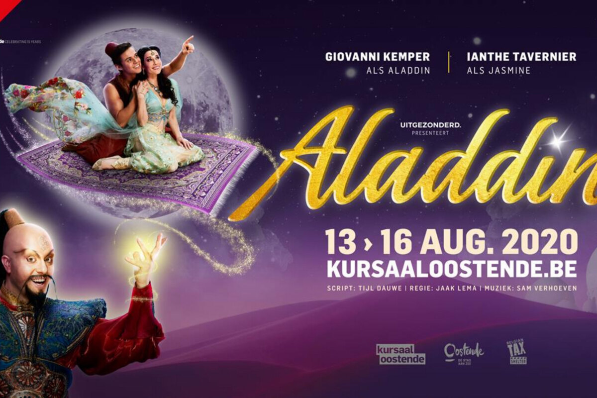  	Persbericht: Aladdin Klik hier als u deze email niet kan openen.  Aladdin komt naar Kursaal Oostende in 2020