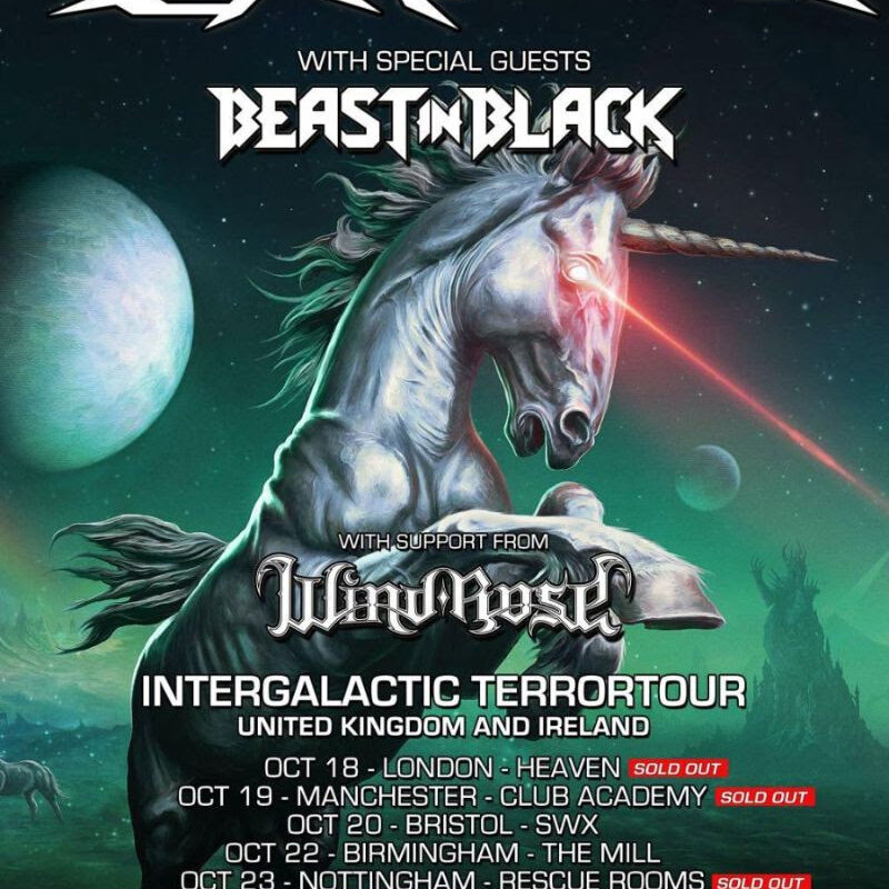 Gloryhammer tour sold out in multiple cities!Gig in Hamburg upgraded to bigger location!