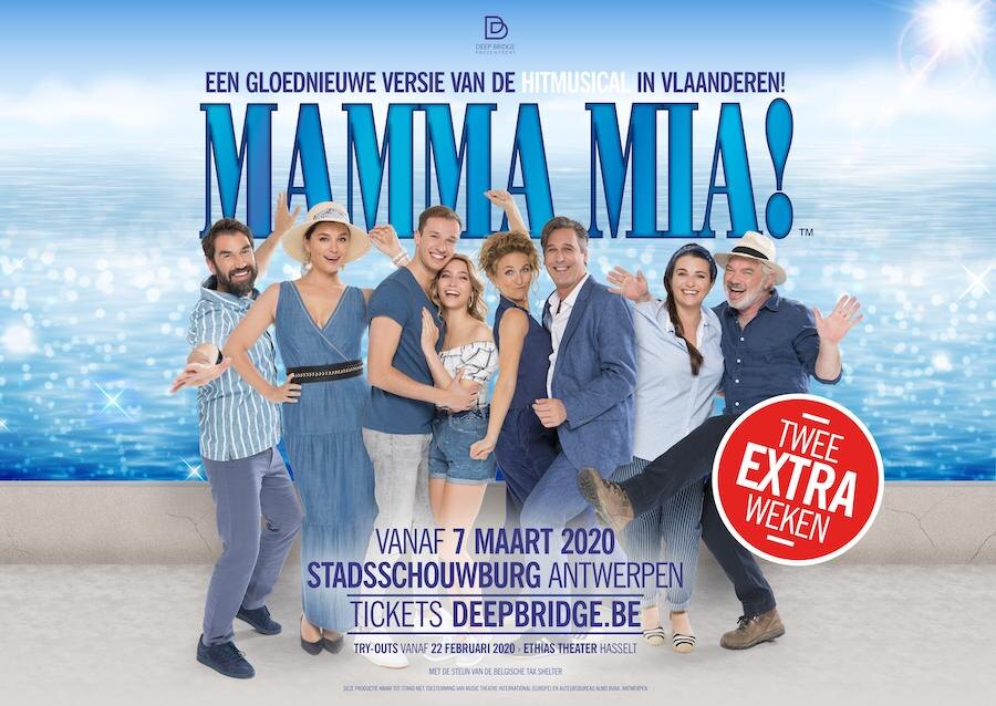 Wegens grote belangstelling wordt de speelperiode van de hitmusical MAMMA MIA! nu al verlengd met 2 weken