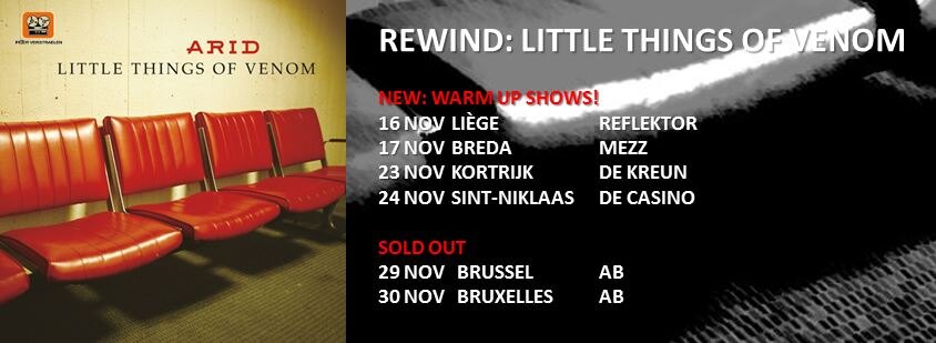 ARID kondigt 4 warm-up shows aan.