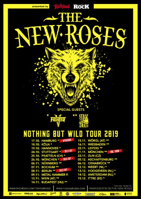 The New Roses- Nothing But Wild Tour 2019 - re-enters official German album charts