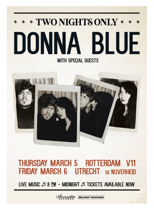 Donna Blue announces USA festivals plus Dutch headline shows