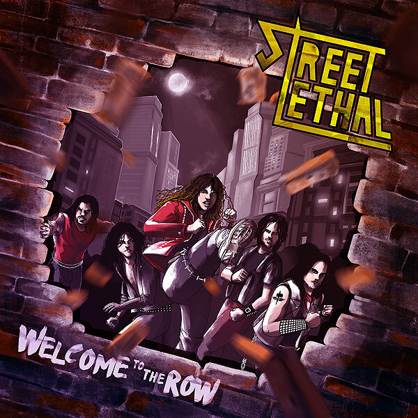 Spanish Heavy Metallers Street Lethal sign with Fighter Records