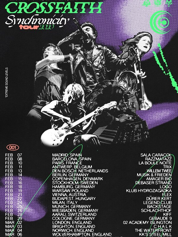 Crossfaith Announce "Synchronicity" EU Headline Tour For March 2020!