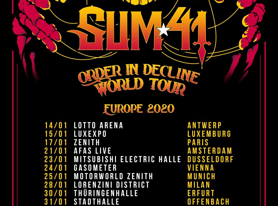 Sum 41 Announce European Dates For Their "Order In Decline" World Tour!