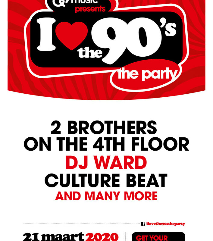 Culture Beat, 2 Brothers on the 4th Floor en DJ Ward staan op 21 maart op the red edition van ‘I love the 90’s’