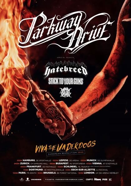 Hatebreed, to support Parkway Drive  on their EU tour