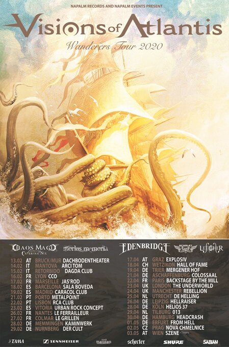 Napalm Records News Visions of Atlantis Announces 2020 European Headline Tour.....!!!
