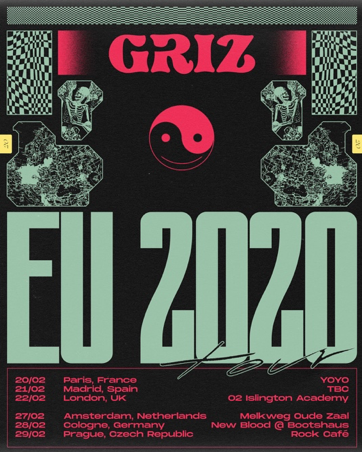 GRiZ returns to Europe to treat fans with his freshest sounds in February 2020 tour