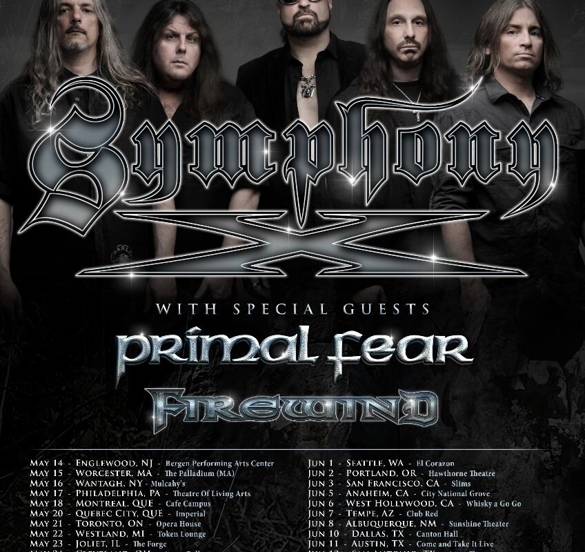 Symphony X,- Announce 25th Anniversary North American Tour With Primal Fear and Firewind