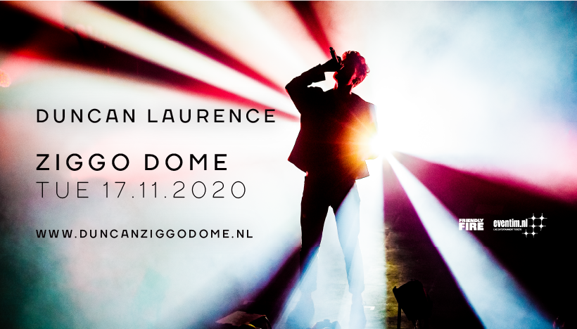 Concert Duncan Laurence in Ziggo Dome verplaatst naar 17 november 2020