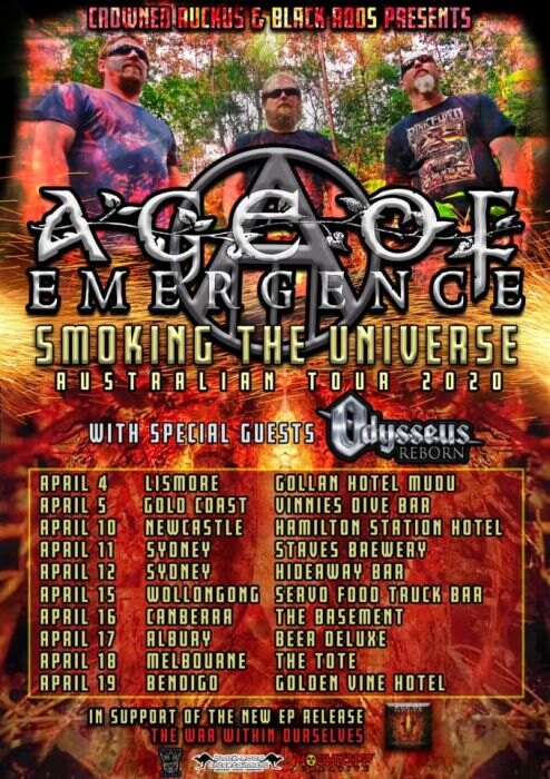Age of Emergence: Announce Smoking the Universe Tour 2020