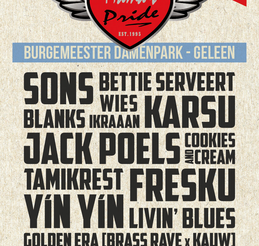 Mama’s Pride Festival presenteert - onder voorbehoud - alle achttien namen!