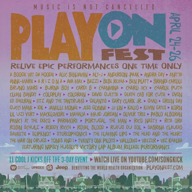 Warner Music en de Wereldgezondheidsorganisatie lanceren eenmalig digitaal festival  ‘PlayOn Fest’