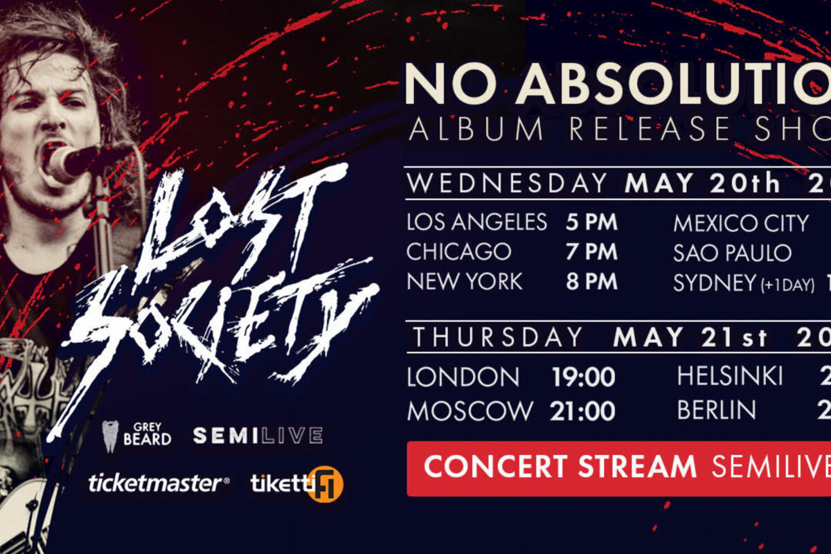 Lost Society album release show live stream