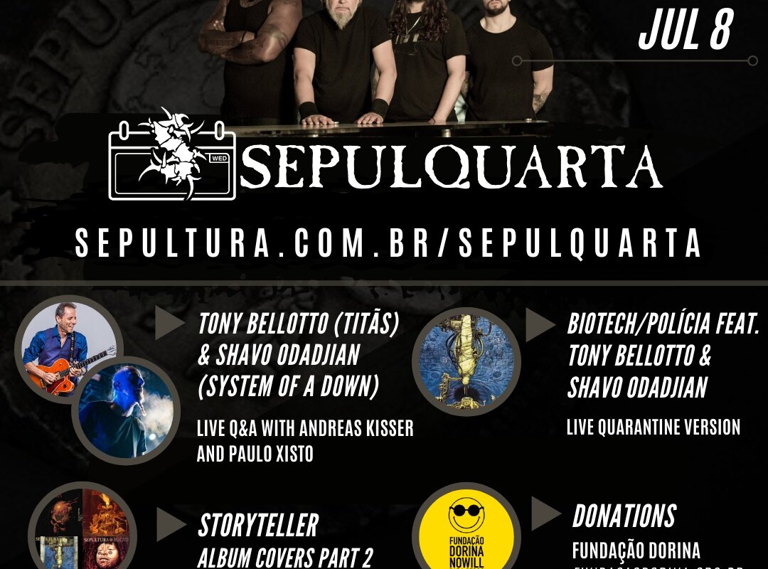 Sepultura welcome Tony Bellotto and Shavo Odadjian to their SepulQuarta sessions!