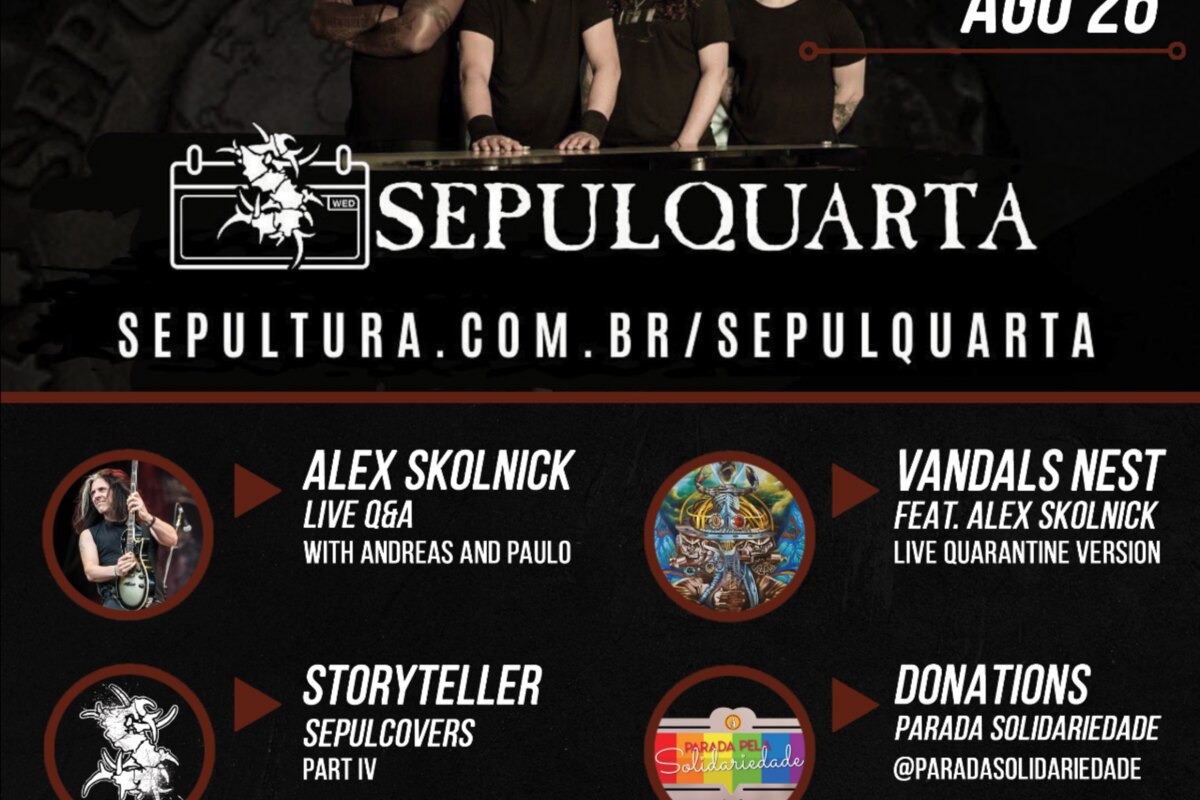 Sepultura welcomes Alex Skolnick to the weekly SepulQuarta Sessions