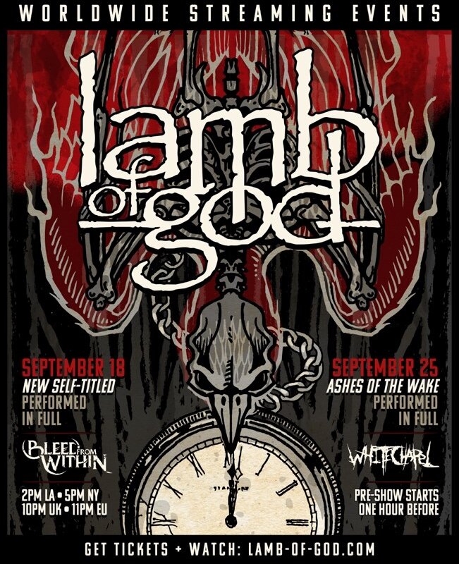 Lamb Of God- announce two massive worldwide streaming events!