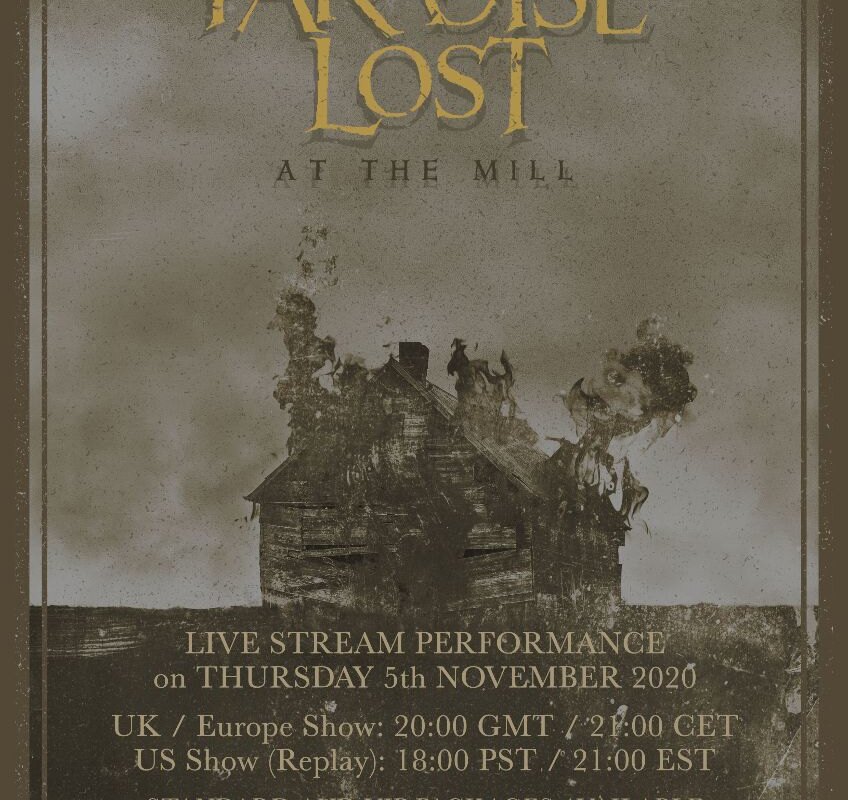 Paradise Lost announce livestream concert on November 5th!