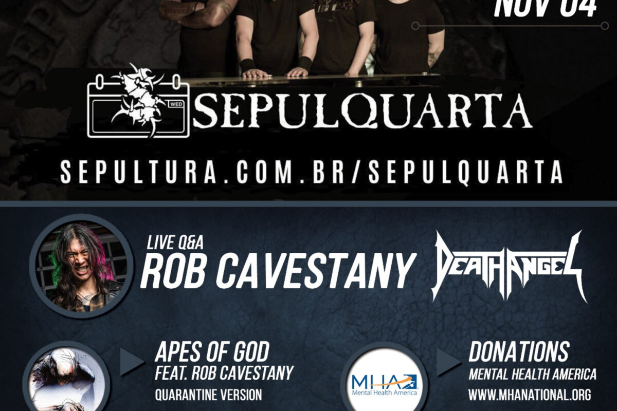 Sepultura welcome Death Angel's Rob Cavestany this Wednesday, 20.00 CET!