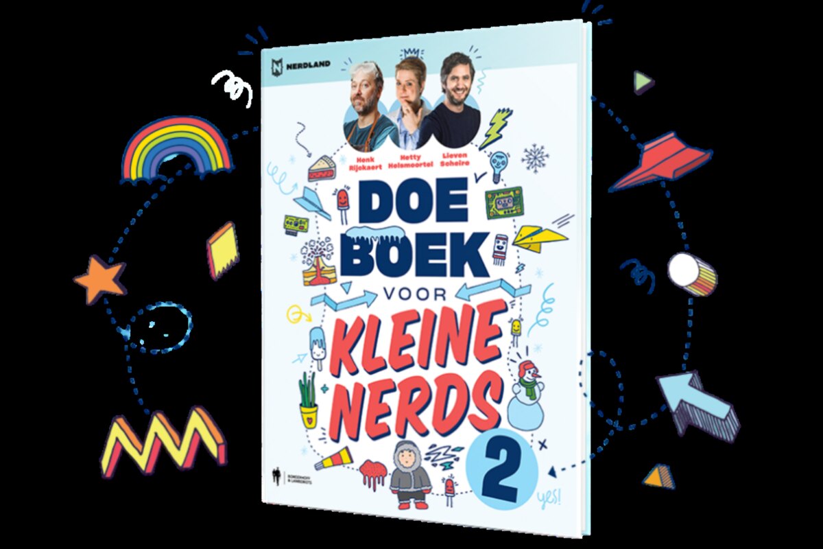 Henk Rijckaert, Lieven Scheire en Hetty Helsmoortel zorgen voor nog meer experimenten en maker-projecten in tweede Nerdland Doeboek