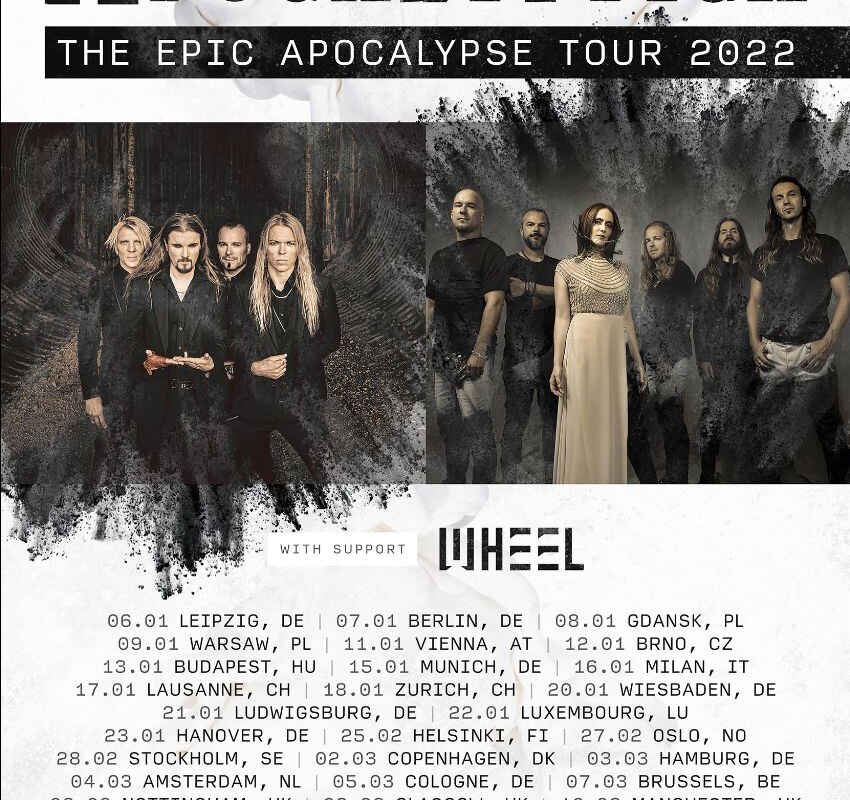 Epica - The Epic Apocalypse Tour featuring EPICA and APOCALYPTICA postponed to 2022!