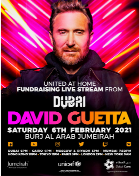 David Guetta speelt unieke DJ-set via livestream vanuit Dubai