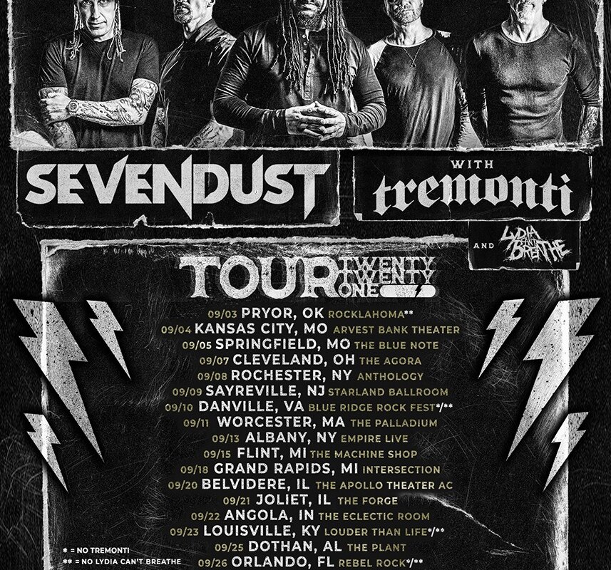 Lydia Can't Breathe  Announce Tour with Sevendust and Tremonti