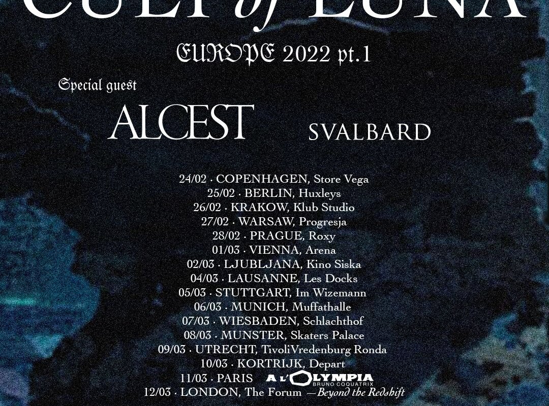 Alcest- support Cult Of Luna on their EU tour