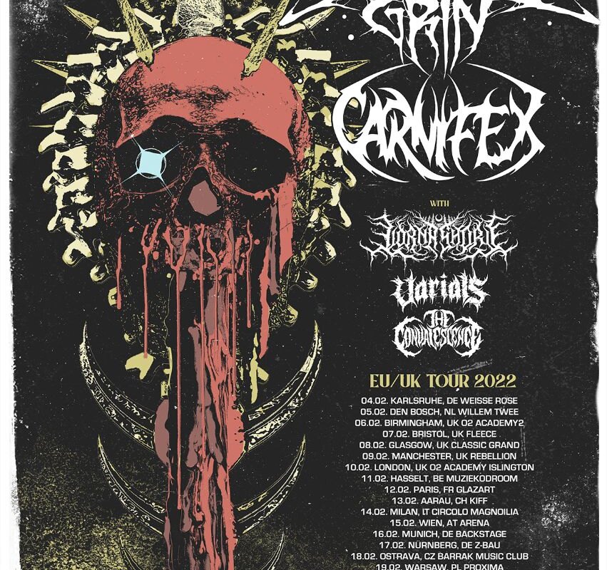 Carnifex announce tour with Chelsea Grin, Lorna Shore, Varials and The Convalescence