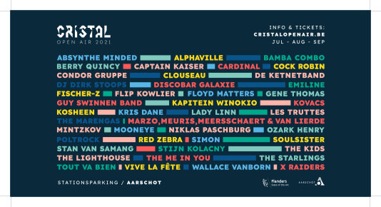 Alphaville, Cock Robin, Fischer-Z en Red Zebra exclusief op Cristal Open Air, Aarschot