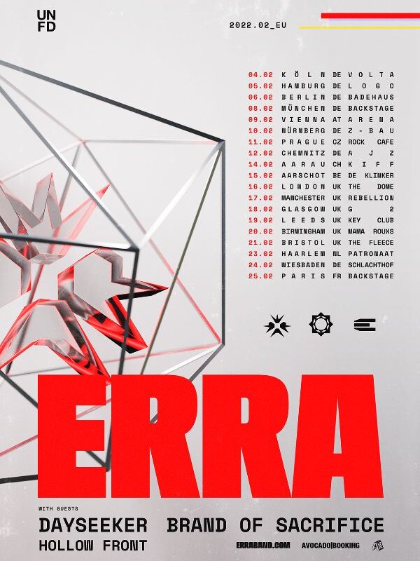 Erra Announce European Tour With Hollow Front