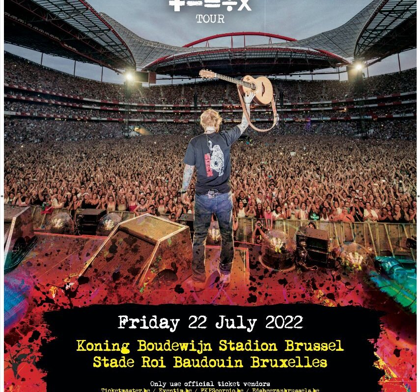 Ed Sheeran op 22 juli 2022 in Koning Boudewijnstadion Brussel