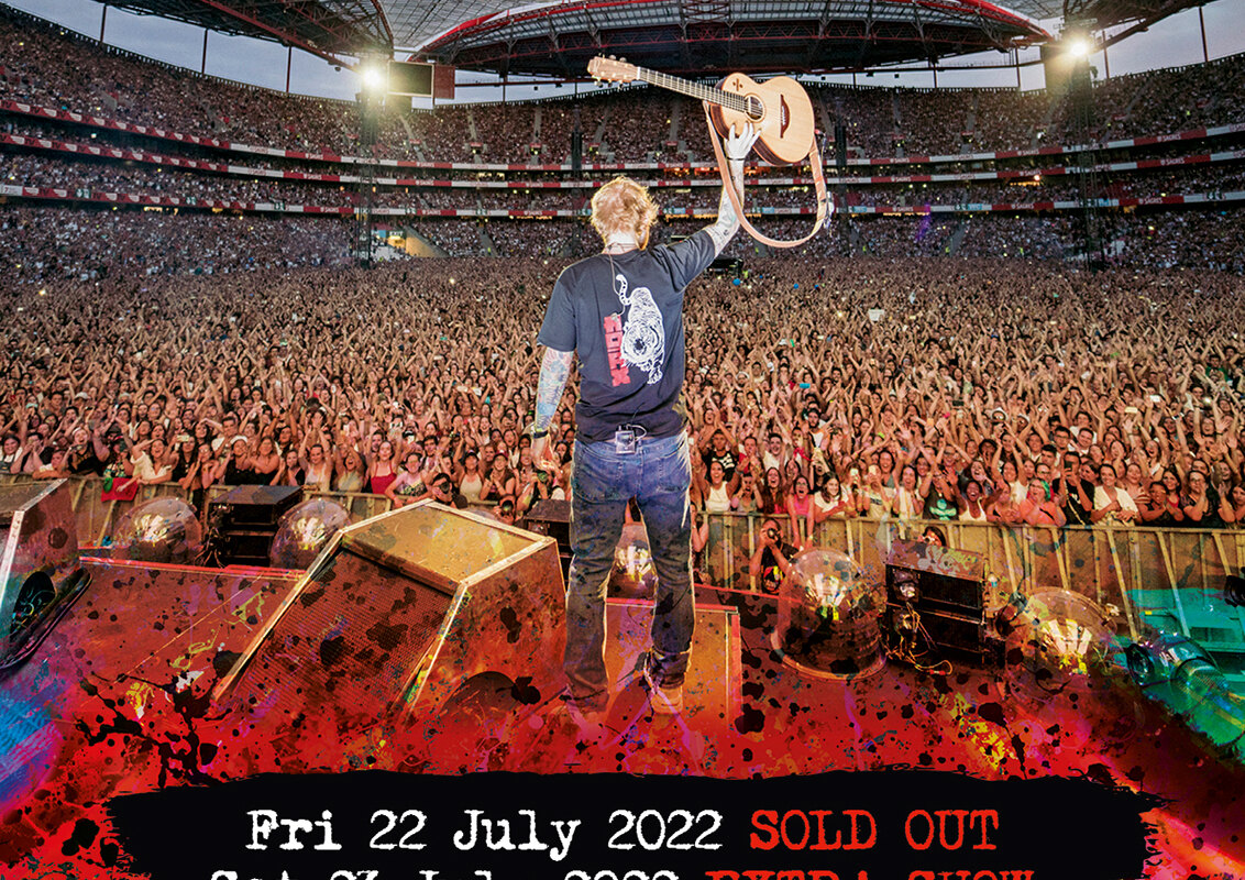 EXTRA concert Ed Sheeran in Koning in Boudewijnstadion Brussel op 23 juli 2022