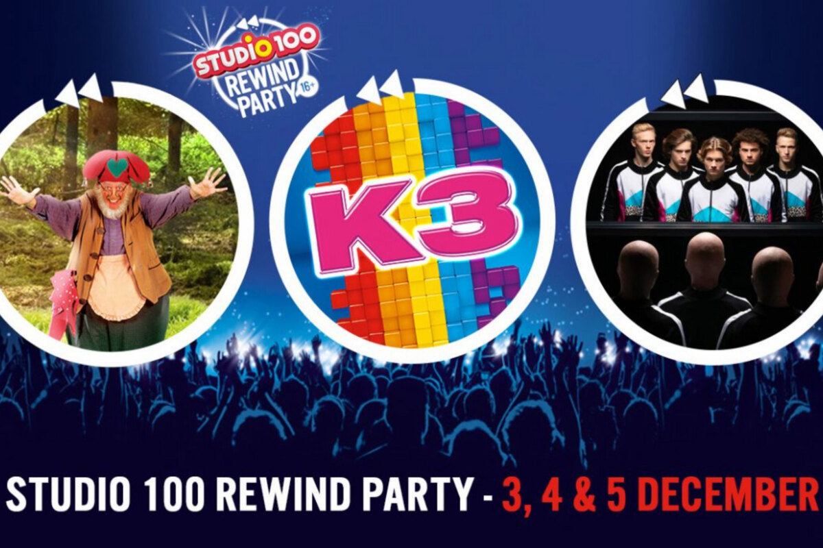 K3, Plop en Baba Yega op Rewind Party in het Sportpaleis!