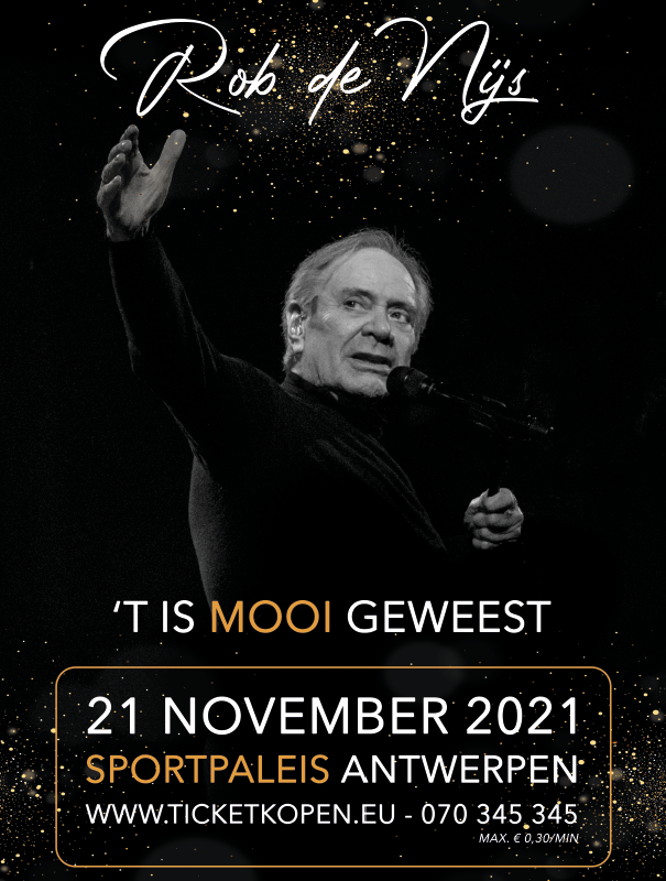 Ook Paul Michiels, Belle Perez en Gene Thomas zijn op 21 november te gast op het laatste concert van Rob de Nijs in het Sportpaleis
