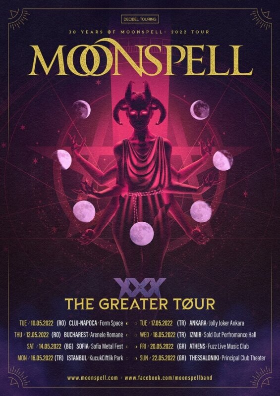 Moonspell Announces First Part of 30th Anniversary Tour!