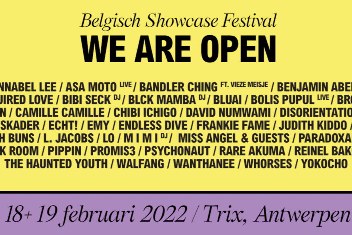 Alle namen voor We Are Open 2022